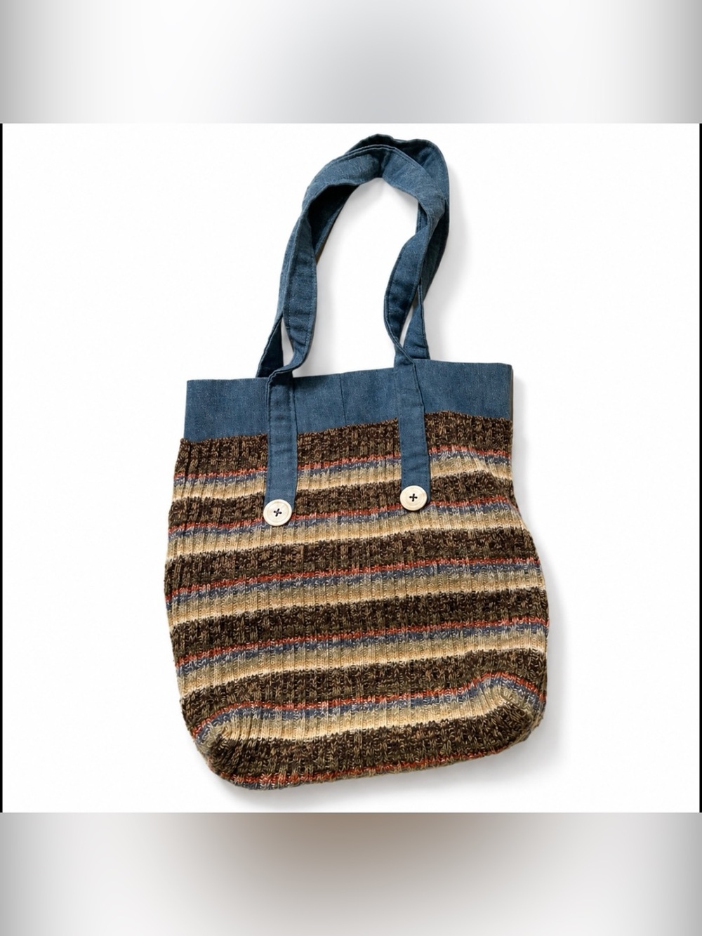Handmade Tote Made of Repurposed Material Great for the Market!!